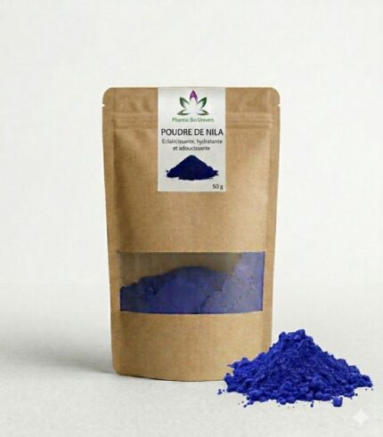 Poudre de Nila Bleue 100% Pure – 50g | Éclaircissant Naturel – Pharmabiounivers