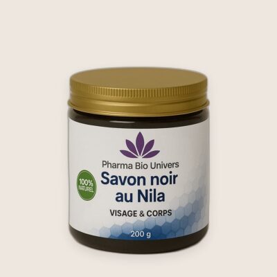 Savon Noir Nila 200g – Exfoliant Naturel & Teint Lumineux