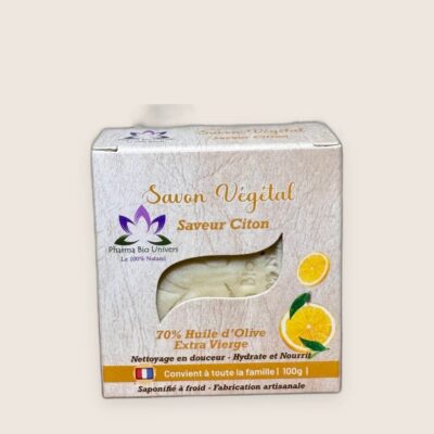 Savon à l’Huile d’Olive 70 % – Fraîcheur Citron Naturelle