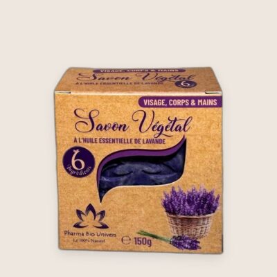 Savon Végétal à l’huile essentielle de lavande 150 gr
