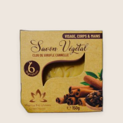 Savon Artisanal au Clou de Girofle et à la Cannelle - Saponification à Froid 150 gr