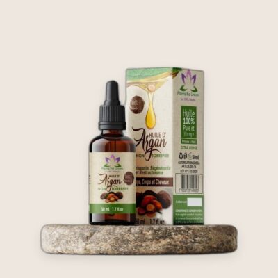 Huile d'Argan Pure et Éthique : Nourriture Précieuse pour la Peau et les Cheveux 30 ml
