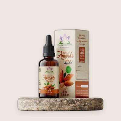 Huile d'Amande Douce Vierge et Pure - Première Pression à Froid, 30 ml