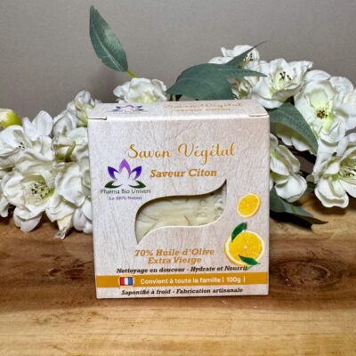 Savon à l’Huile d’Olive 70 % – Fraîcheur Citron Naturelle