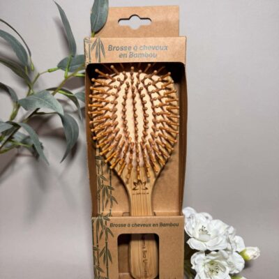 Brosse à Cheveux en Bambou avec Picots Massants : Douceur et Soin Naturel