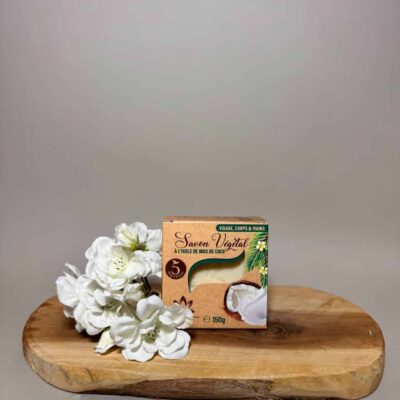 Savon Artisanal à la Noix de Coco - Saponification à Froid - 150 gr