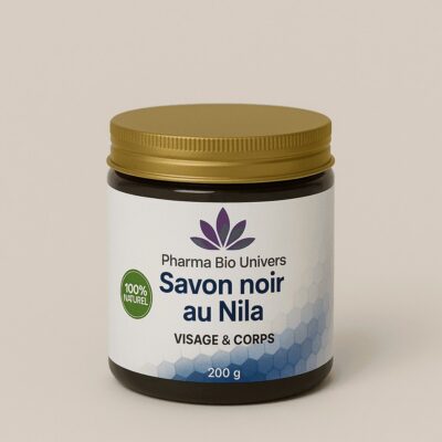 Savon Noir Nila 200g – Exfoliant Naturel & Teint Lumineux