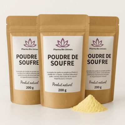 Pack Économique de Soufre en Poudre Royal Extra Bio & Fresh – 3 x 200 g – Origine Fès, Moulay Yacoub