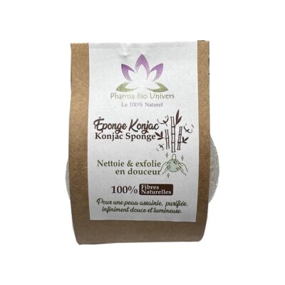 Éponge Konjac 100 % Végétale – Nettoyage Doux & Naturel