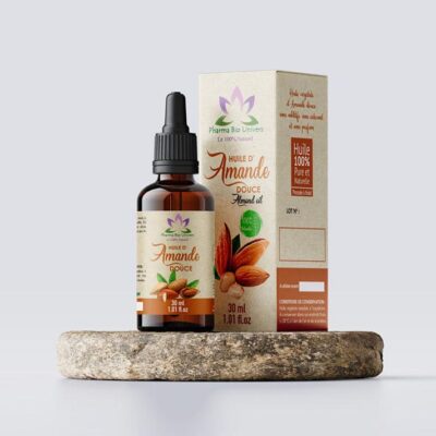 Huile d'Amande Douce Vierge et Pure - Première Pression à Froid, 30 ml