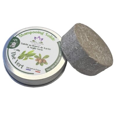 Shampoing Solide Thé Vert – Soin Karité & Ghassoul Naturel
